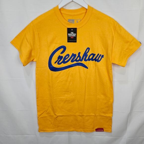 The Marathon Clothing Crenshaw Yellow Short Sleeve Tee Size Small - Picture 1 of 5